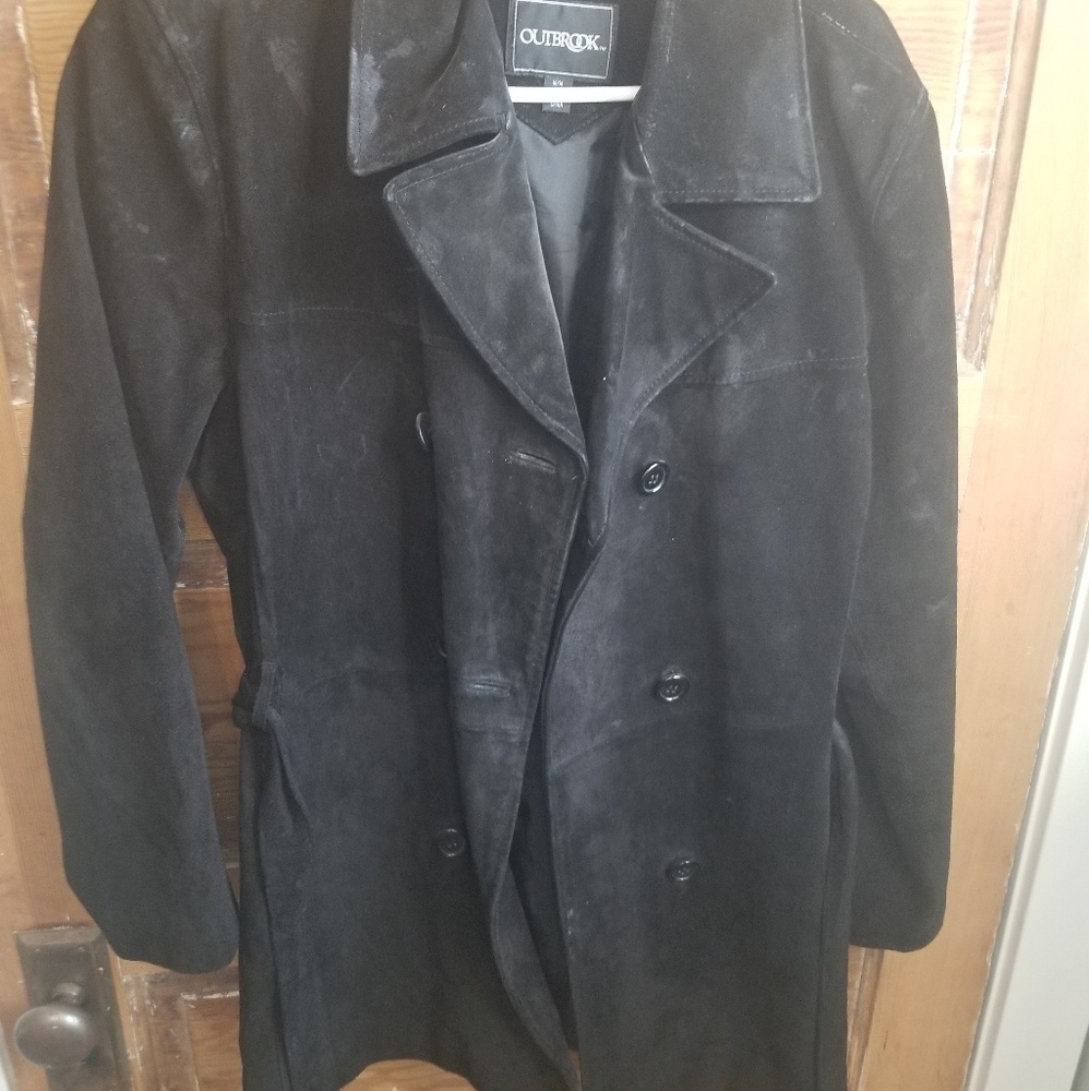 Black leather dress jacket
